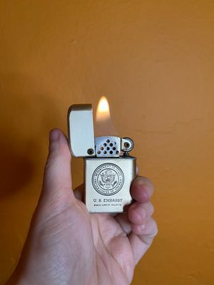 US Embassy Kuala Lumpur Malaysia Storm Master Military Flip Top Lighter