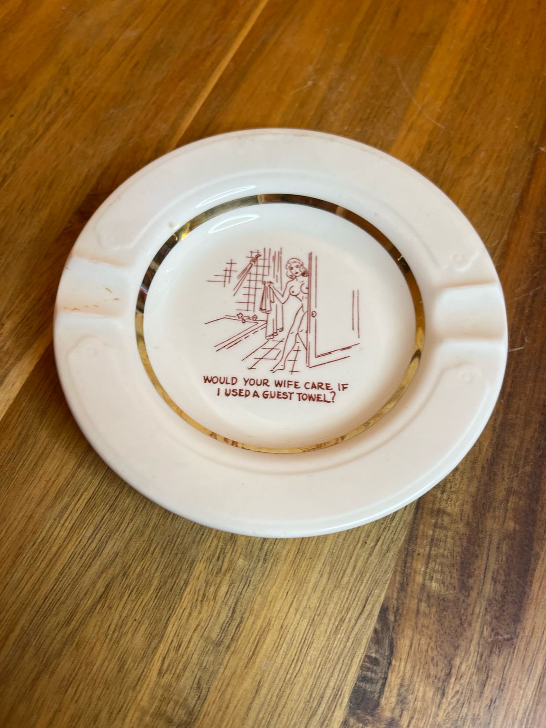 Guest Towel Pinup Adult Humor Ashtray