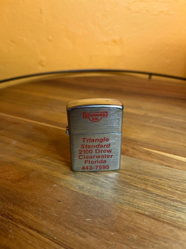 Standard Oil Triangle Standard Clearwater FL Flip Top Lighter