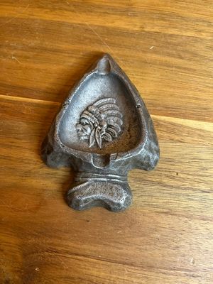 Indigenous Side Profile Arrowhead Metal Ashtray