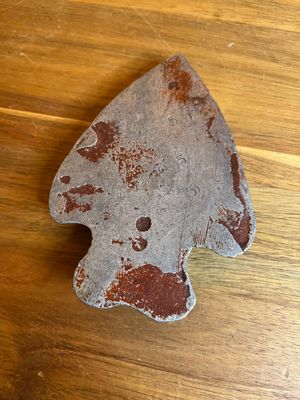 Indigenous Side Profile Arrowhead Metal Ashtray