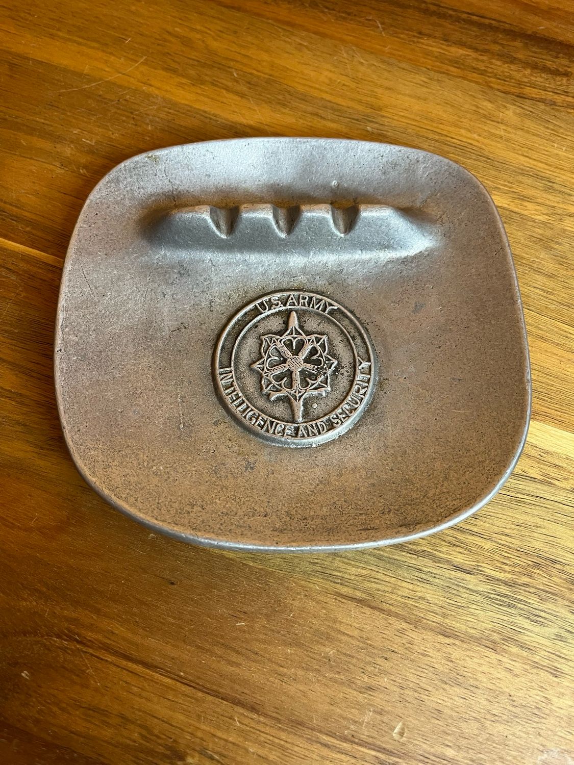 US Army Intelligence &amp; Security Metal Ashtray