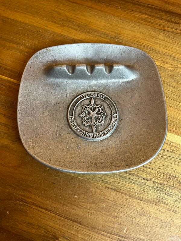 US Army Intelligence &amp; Security Metal Ashtray