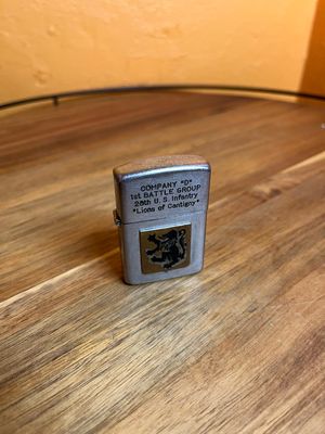 Company D 1st Battle Group 28th US Infantry Lions Of Catigny Military Flip Top Lighter