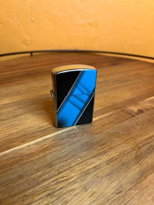Blue &amp; Black Flip Top Lighter
