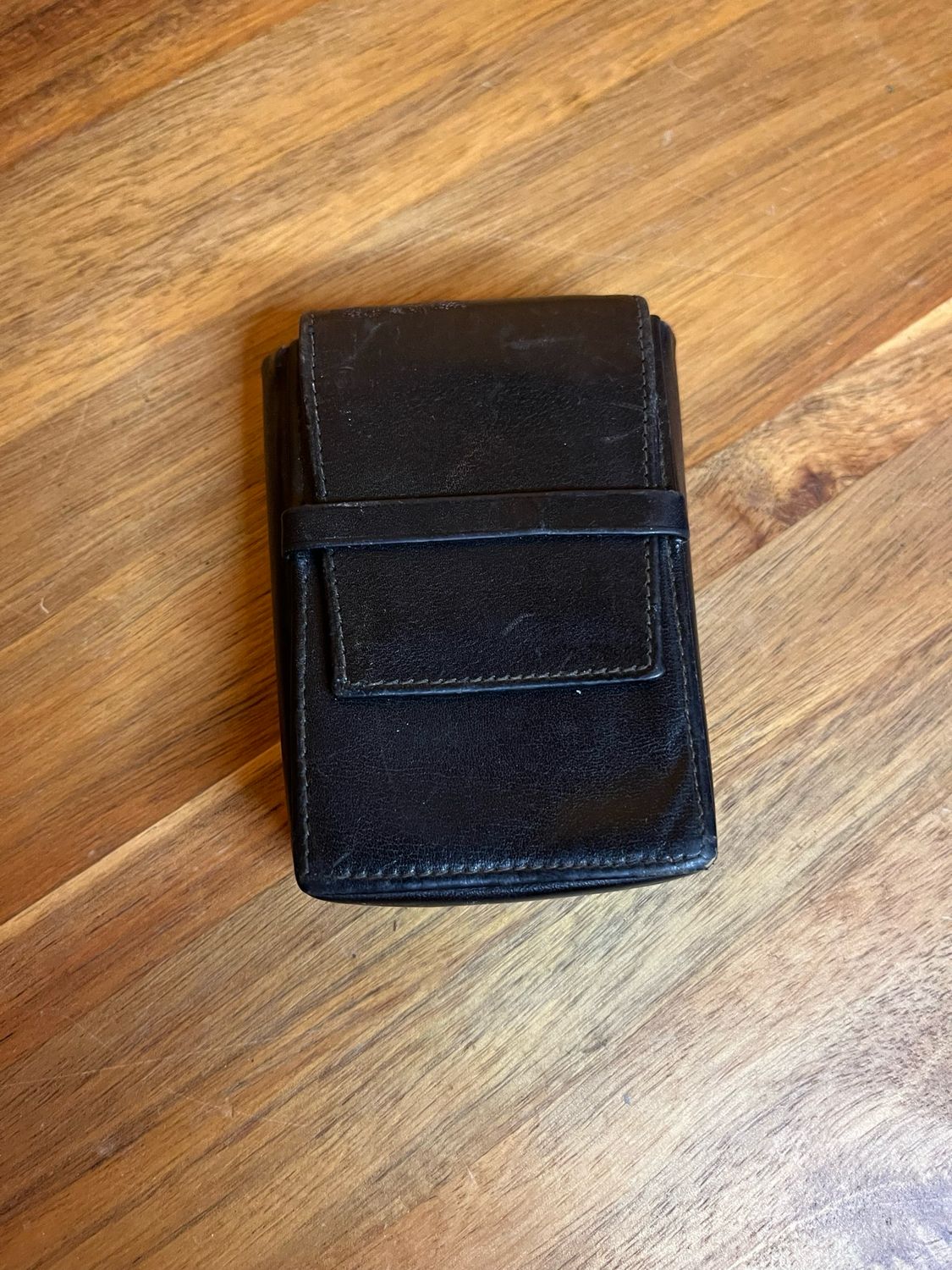 Black Leather Cigarette Carton Case