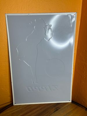 Zippo Windy Girl Fan Test Wall Hanger Sign