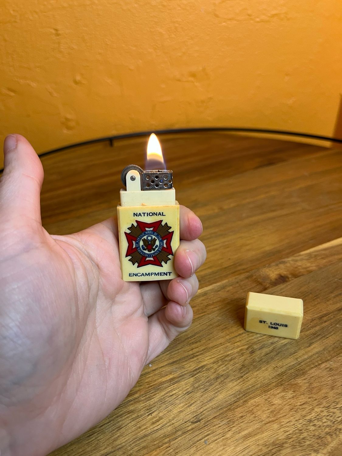 St Louis 1948 National Encampment Military Capped Lighter