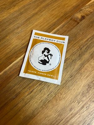 Original Playboy Club Finger Bowl Wash Up Hand Wipe