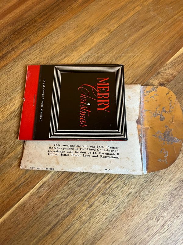Merry Christmas Jumbo Front Strike Feature Matchbook
