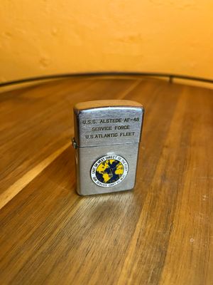 USS Alstede AF-48 Service Force US Atlantic Fleet Military Flip Top Lighter