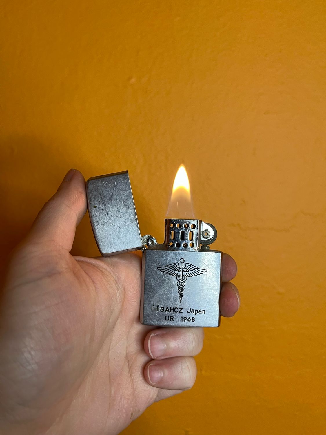 SAHCZ Japan OR 1968 Military Flip Top Lighter