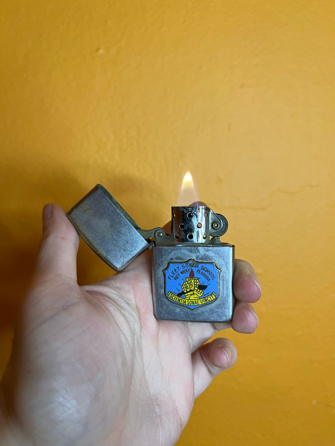 Fleet Sonar School Key West FL Military Flip Top Lighter