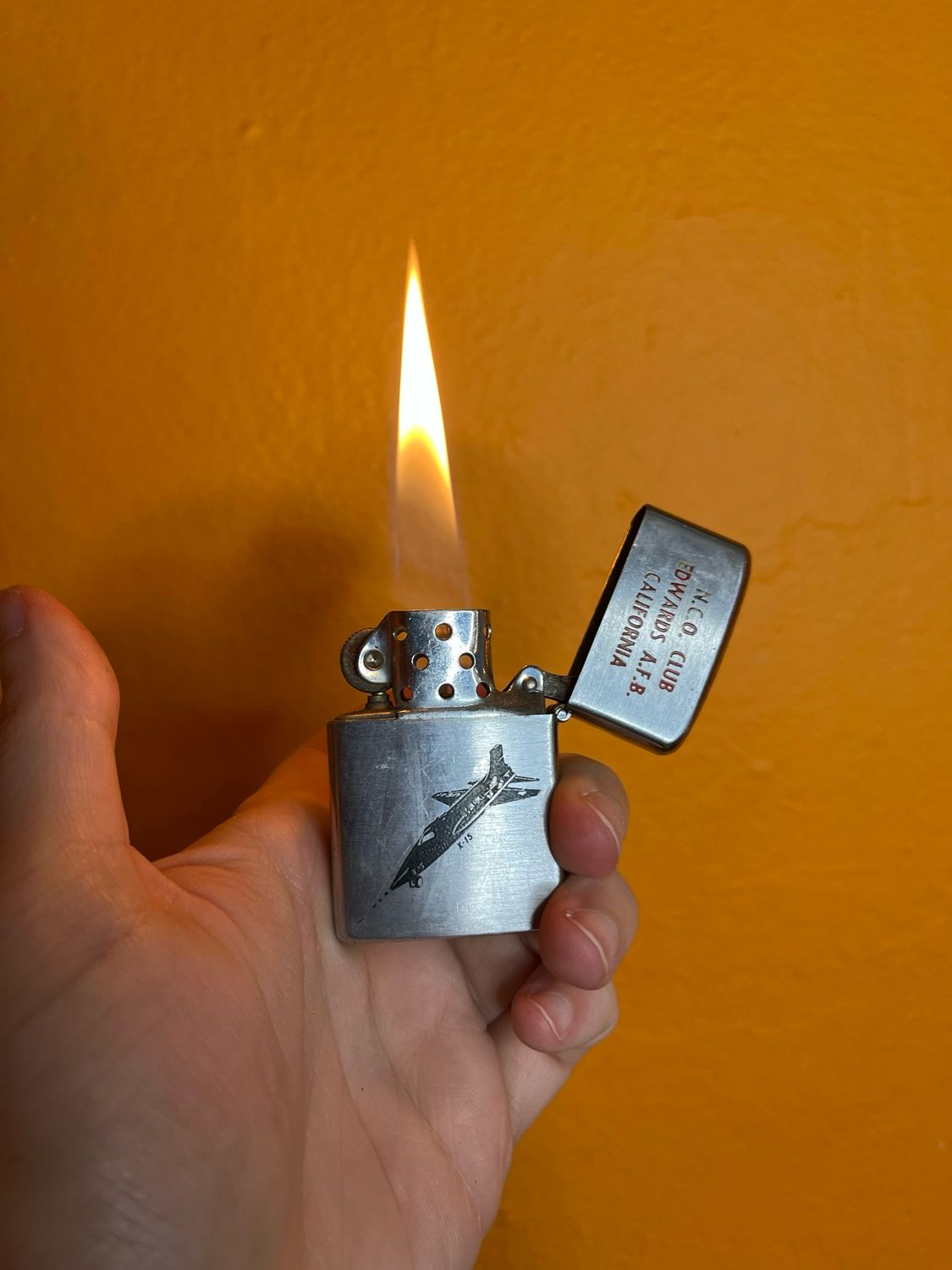 NCO Club Edwards AFB CA Flip Top Lighter