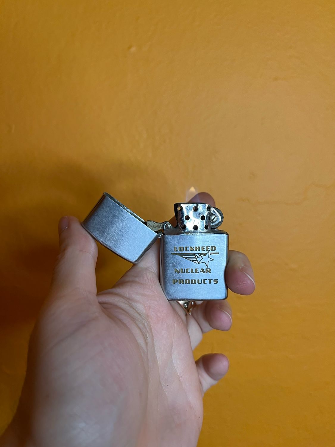 Lockheed Nuclear Products Flip Top Lighter