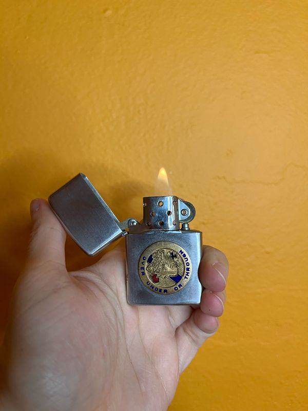 Tank Company 2nd Battalion 104th Armored Cavalry York PA Over Under Or Through Vulcan Flip Top Lighter