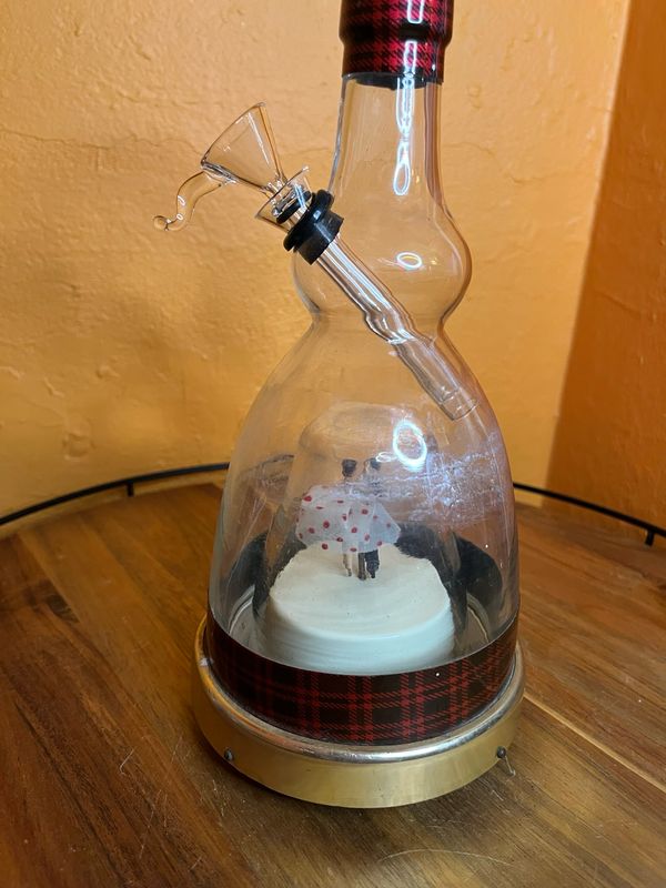 Upcycled Vintage Dancing Couple Music Box / Bottle Bong