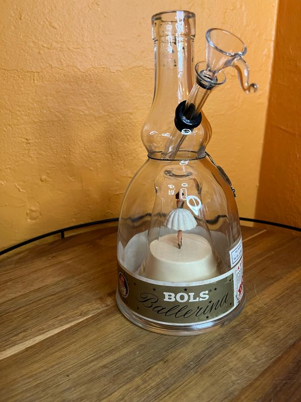 Upcycled Vintage Music Box / Liquor Bottle Bong