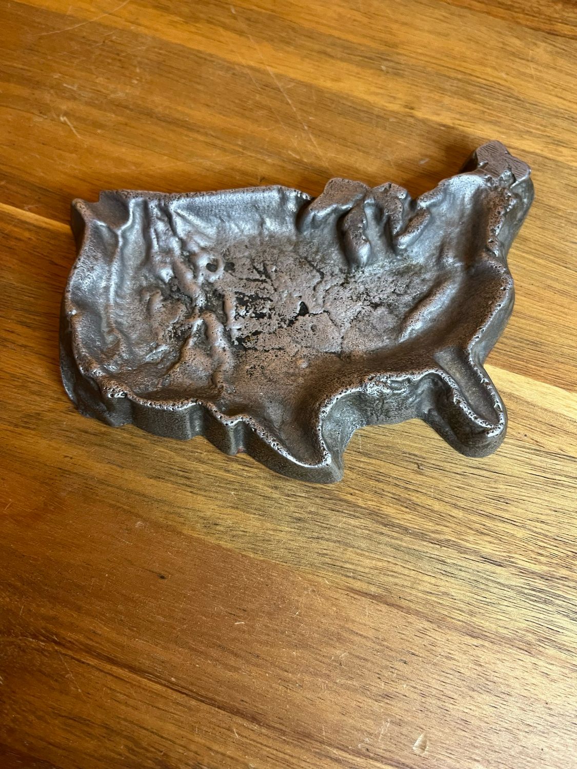 US Map Metal Ashtray