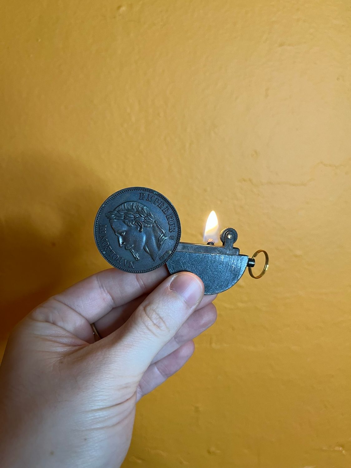 Napoleon III Replica Coin Keychain Lighter