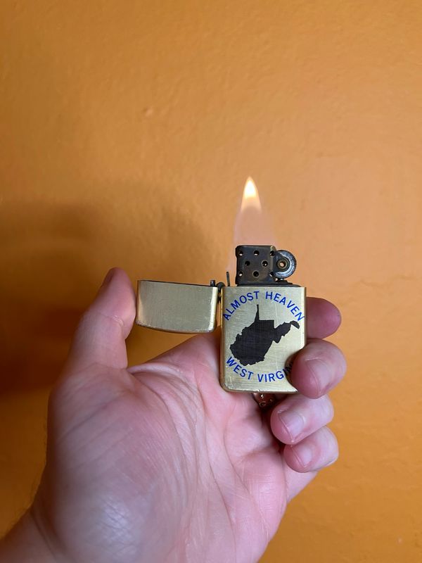 Almost Heaven West Virginia Souvenir Storm King Flip Top Lighter