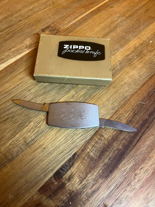 Customized ‘GGL’ Zippo Pocket Knife With Nail File