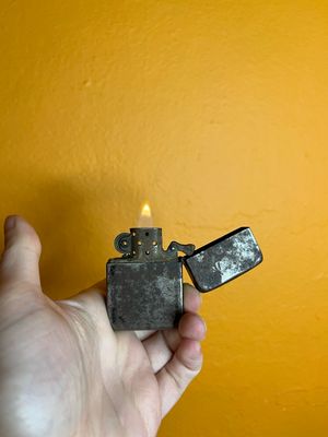 Original World War Era Antique 3 Barrel Zippo Lighter
