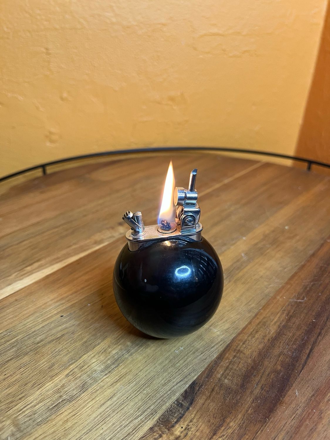 Black Daruma Lancel Paris France Table Lighter