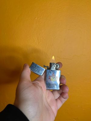 1978 Customized ‘Clutch 4-29-84’ Canada Maple Leaf Souvenir Zippo Slim Lighter