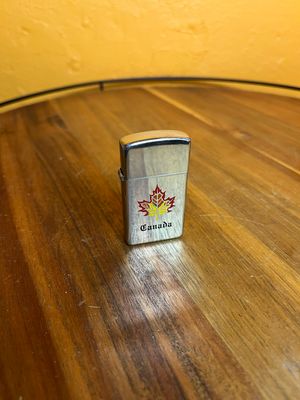 1978 Customized ‘Clutch 4-29-84’ Canada Maple Leaf Souvenir Zippo Slim Lighter