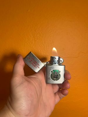 Company B 123rd Ordinance BN AD Fort Worth Texas Old Ironsides Military Flip Top Lighter