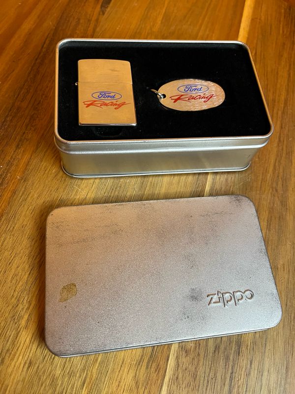 1999 Ford Racing Keychain Zippo Lighter Box Set