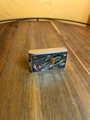 Loong Dragon Cloisonné Match Holder Box