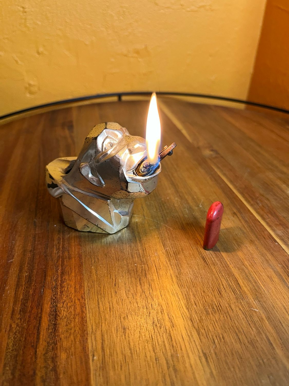 MEB Man Sticking Out Tongue Cigarette Holder Table Lighter