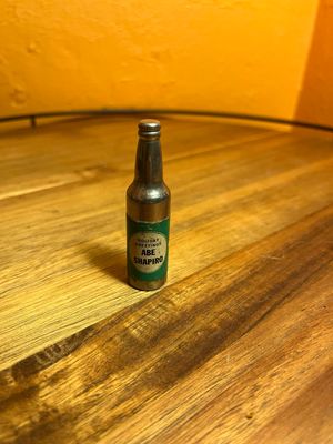 Holiday Greetings Abe Shapiro Phone 38 Warsaw NY Bottle Lighter