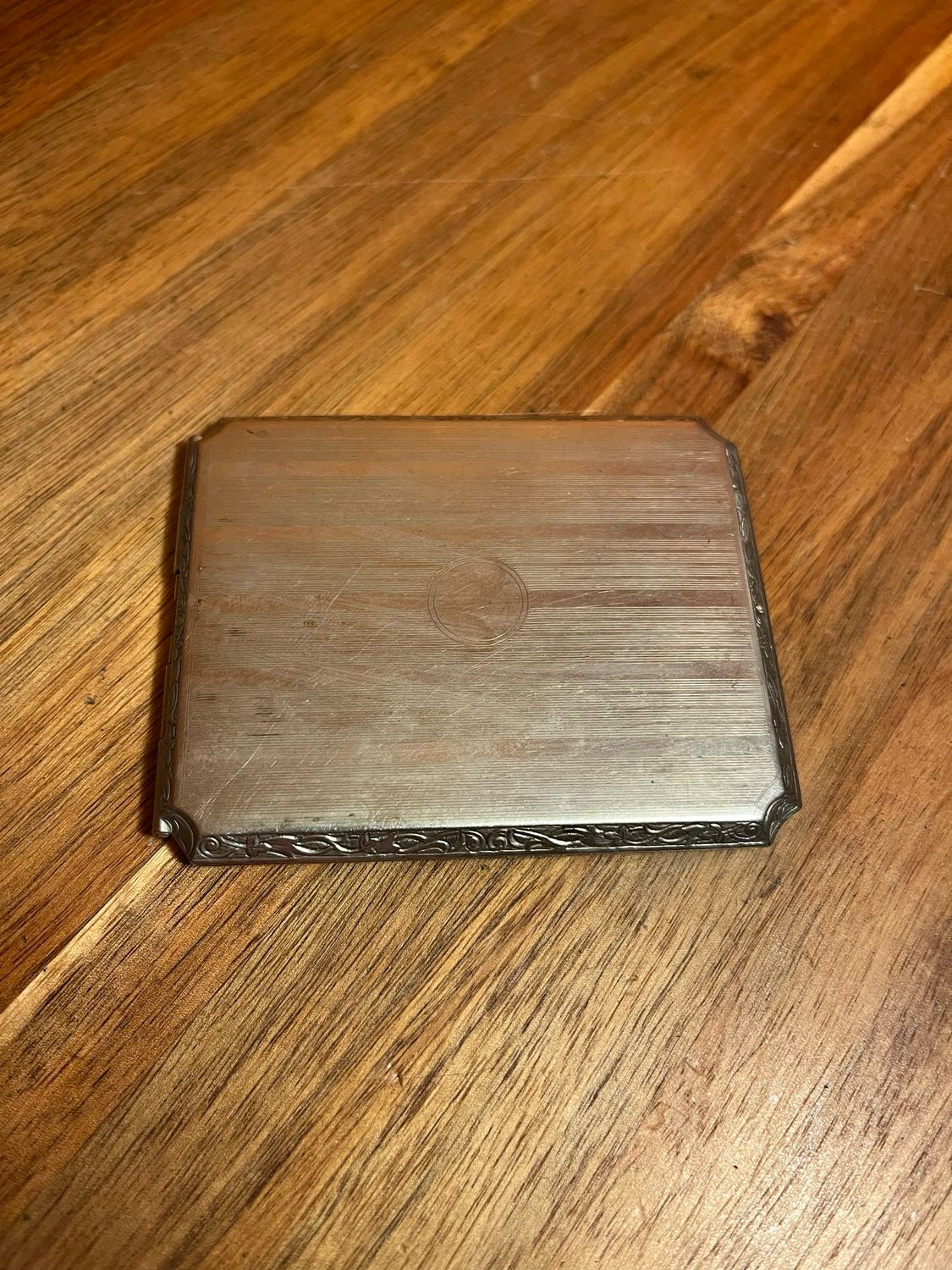Elgin American Silver Filigree Border Cigarette Case