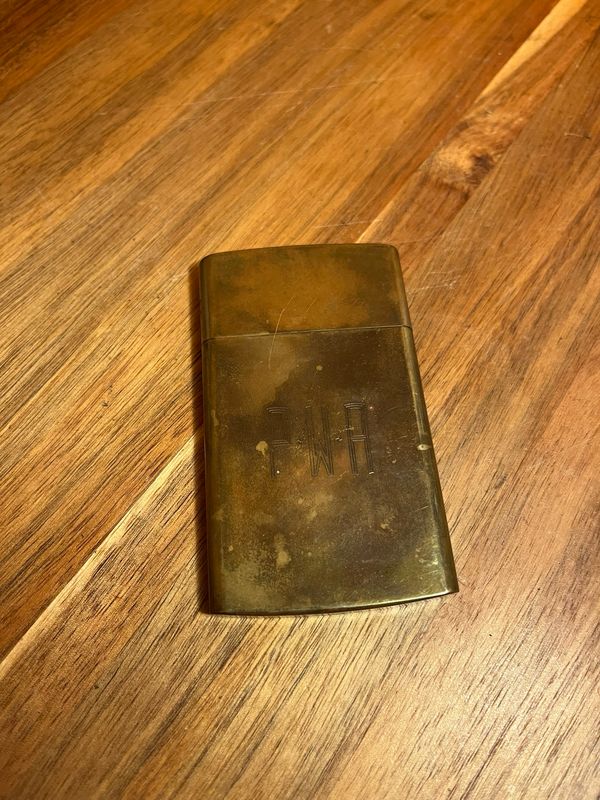 Chas T Kennedy Brass No9 Customized ‘PWA’ Slim Cigarette Case