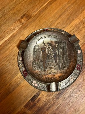 New York City City Of Wonders Metal Ashtray