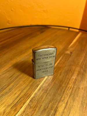 1955 Tachikawa NCO Open Mess 8th Club Anniversary Military Flip Top Lighter