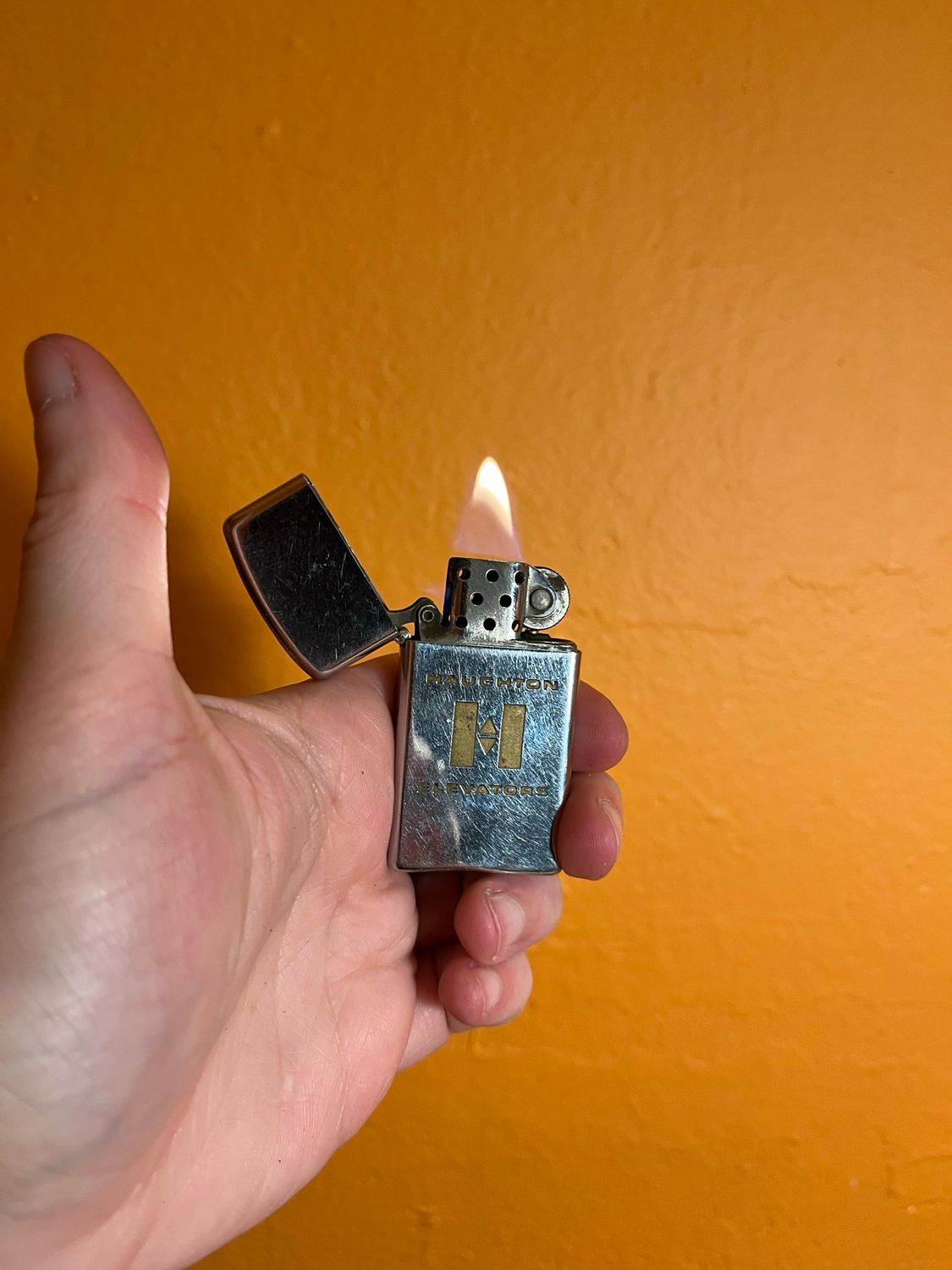 1950s-1970s Haughton Elevators Zippo Slim Lighter