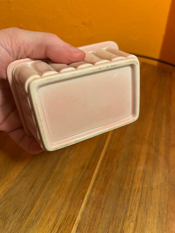 Quilted Pink Ceramic Box