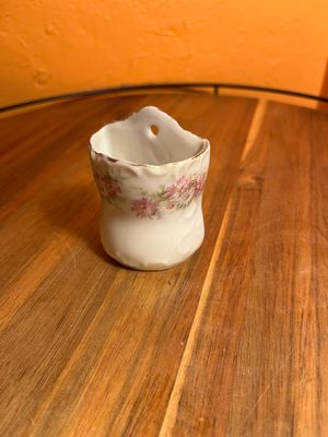 Pink Daisies Floral Ceramic Wall Hanging Match Holder