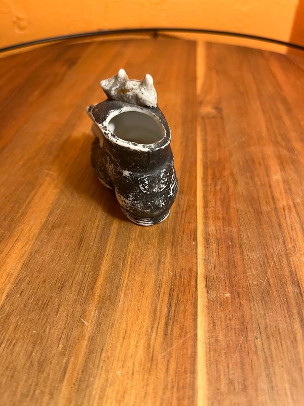 Puppy Chasing Kitten Around Boot Match Holder