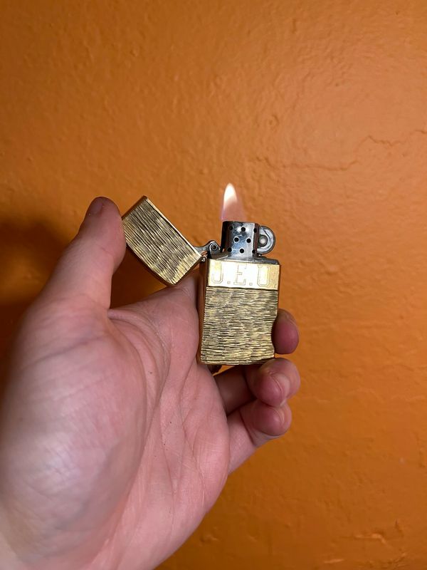 1971 Customized ‘JEU’ Golden Zippo Slim Lighter