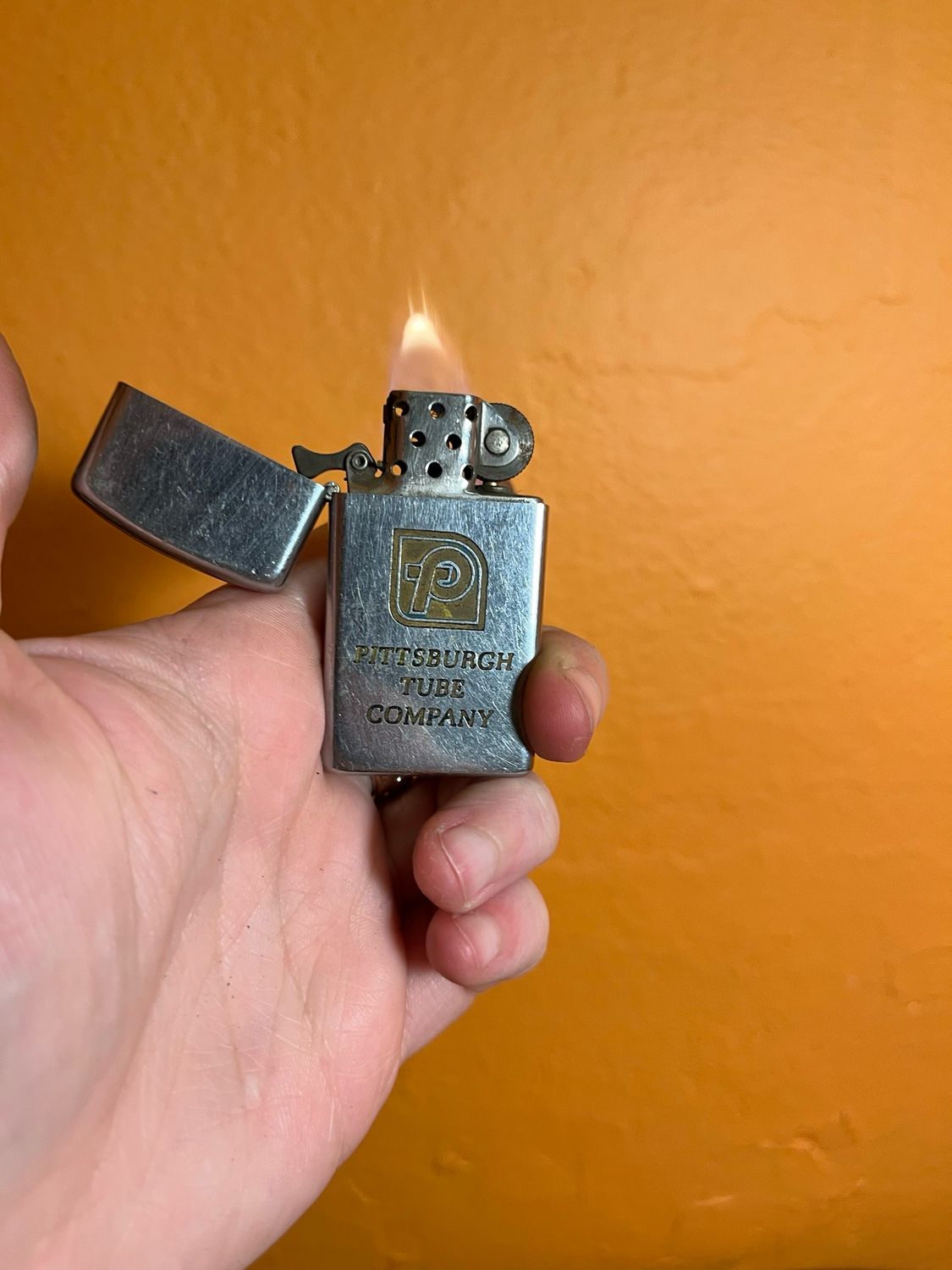 1974 Pittsburgh Tube Company Zippo Slim Lighter