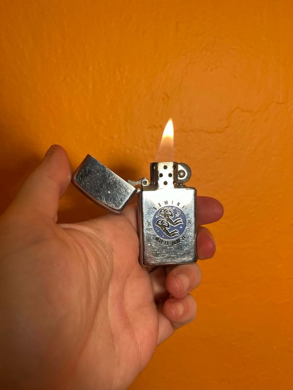 1970 Gemini Zodiac Sign Zippo Slim Lighter