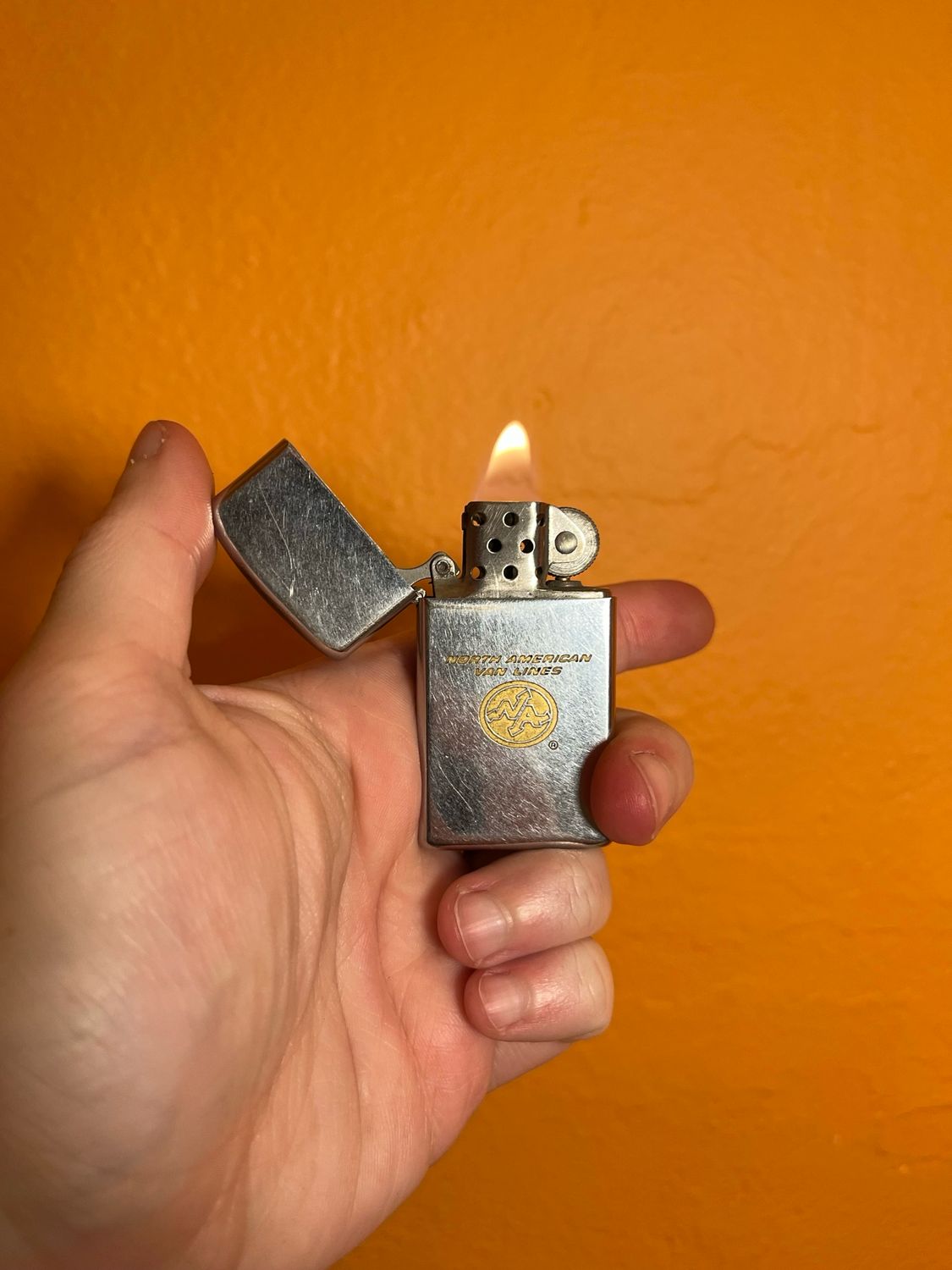 1968 North American Van Lines Zippo Slim Lighter