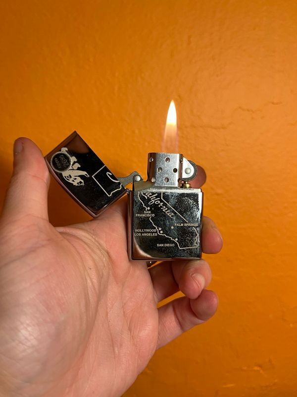 2013 California Map Mirrored Souvenir Zippo Lighter