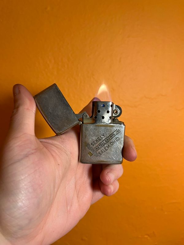 1960 Sekely Ind Tool &amp; Manufacturing Inc Salem OH Zippo Lighter