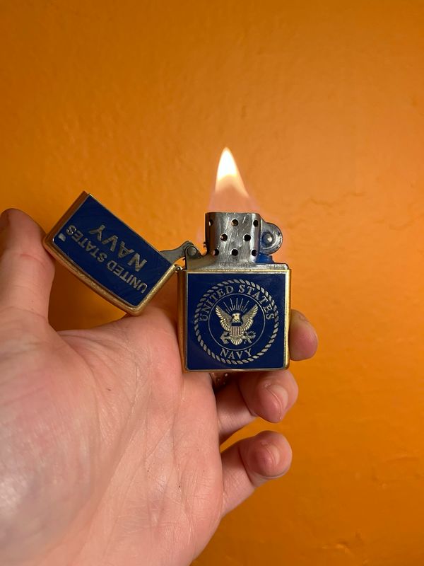 2005 United States Navy Blue &amp; Gold Military Zippo Lighter